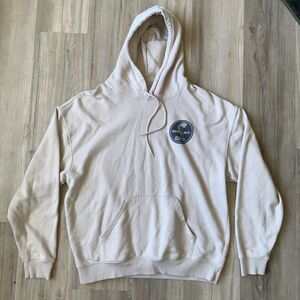 Shelby GT 350 Mustang Graphic Hoodie Tan Pullover Sweatshirt Size L